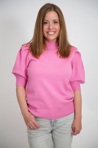 Short Puff Sleeve Sweater