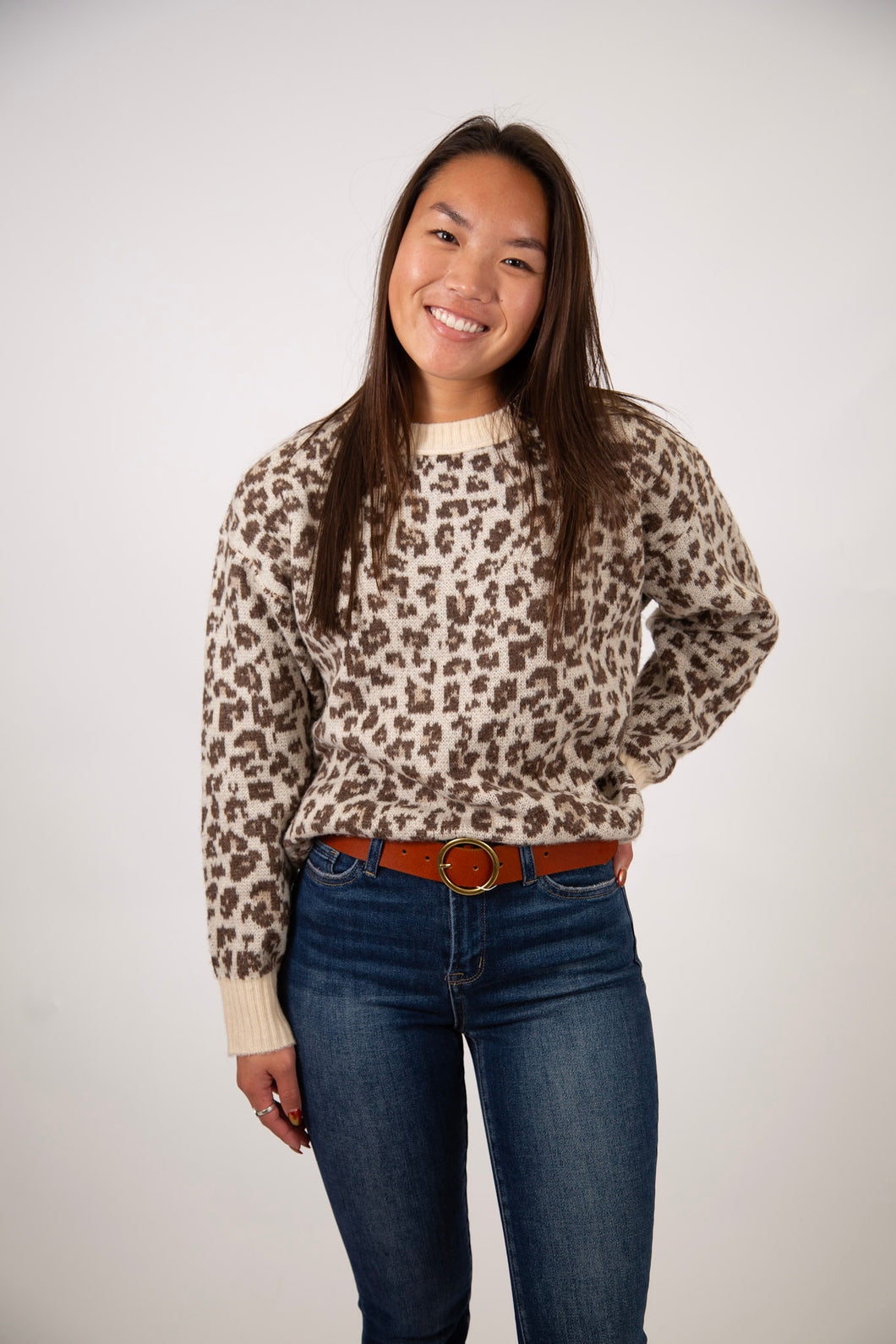 Brushed Leopard Sweater