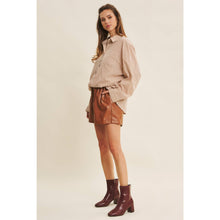 Load image into Gallery viewer, Pinstripe Oversized Shirt | Caramel