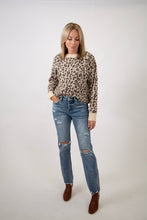 Load image into Gallery viewer, High Rise Straight Leg Distressed Jeans by MICA Denim