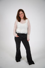 Load image into Gallery viewer, Diagonal Sequin Crop Top (White)