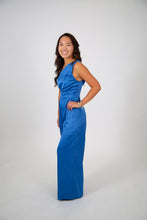 Load image into Gallery viewer, One Shoulder Satin Jumpsuit