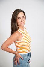 Load image into Gallery viewer, Striped Cropped Tank | Orange