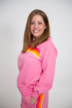 Load image into Gallery viewer, Color Contrast Trim Sweatshirt | Pink