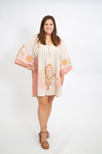 Load image into Gallery viewer, Boho Embroidered Babydoll Dress | Pink