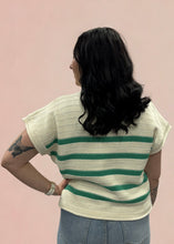 Load image into Gallery viewer, Drop Short Sleeve Striped Sweater
