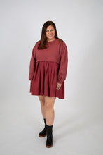 Load image into Gallery viewer, Sweatshirt and Pleated Skirt Contrast Dress