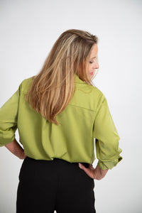 Satin Button Down Blouse