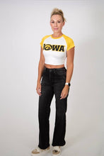 Load image into Gallery viewer, Iowa Hawkeyes Cropped Tee
