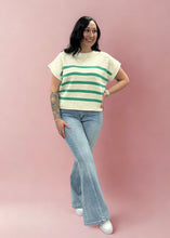 Load image into Gallery viewer, Drop Short Sleeve Striped Sweater