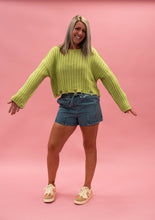 Load image into Gallery viewer, Boatneck Distressed Sweater | Green