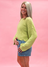Load image into Gallery viewer, Boatneck Distressed Sweater | Green