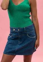 Load image into Gallery viewer, Pearl Pocket Denim Skirt
