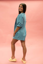 Load image into Gallery viewer, Tie Front Denim Romper