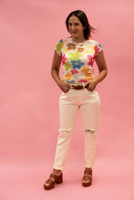 Load image into Gallery viewer, Floral Short Sleeve Mesh Top