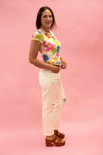 Load image into Gallery viewer, Floral Short Sleeve Mesh Top