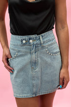 Load image into Gallery viewer, Pearl Pocket Denim Skirt