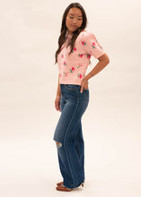 Load image into Gallery viewer, Floral Knit Puff Sleeve Sweater