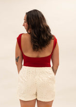Load image into Gallery viewer, Palm Tree Eyelet High Waist Shorts