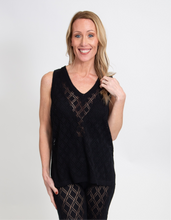 Load image into Gallery viewer, Crochet Knit Side Slit Tank