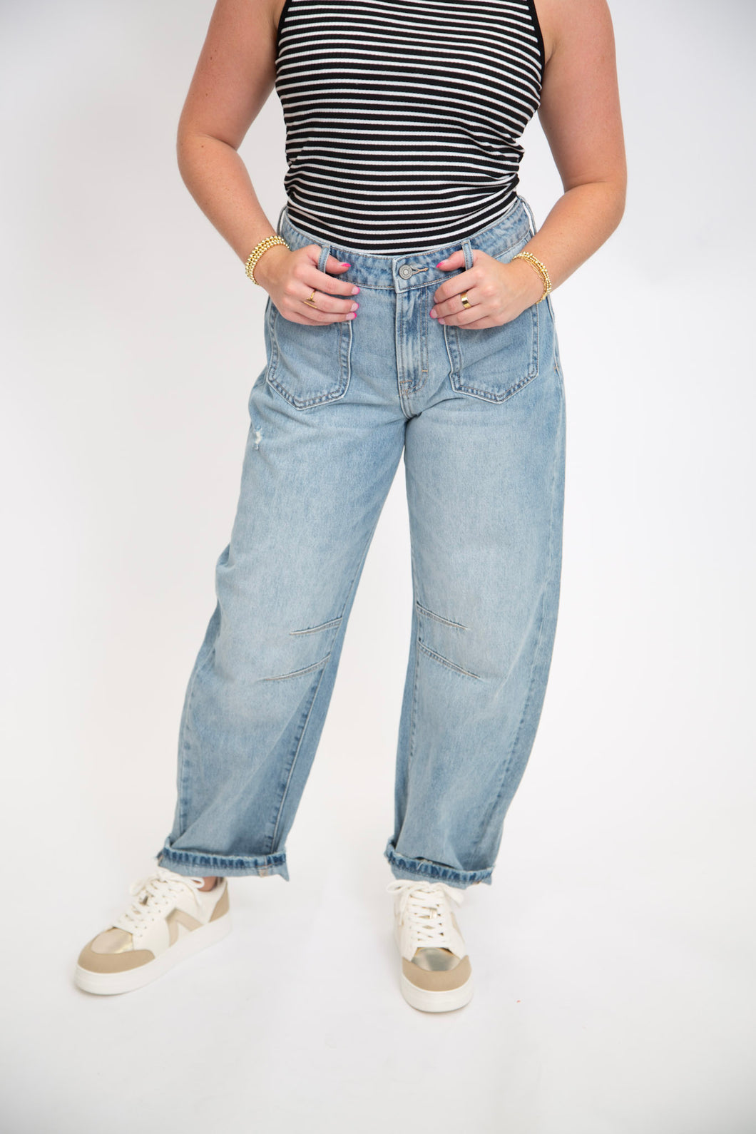 Sammie Cropped Barrel Jean by Hidden Jeans