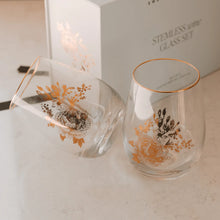 Load image into Gallery viewer, Delft Stemless Wine Glass Set