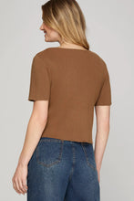 Load image into Gallery viewer, Short Sleeve Tie Front Cardigan