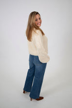 Load image into Gallery viewer, Mock Neck Cable Knit Sleeve Sweater