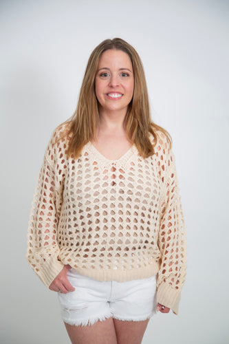 Open Knit Cover Up Sweater