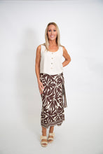 Load image into Gallery viewer, Floral Print Linen Wrap Skirt