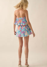 Load image into Gallery viewer, Strapless Floral Skort Dress