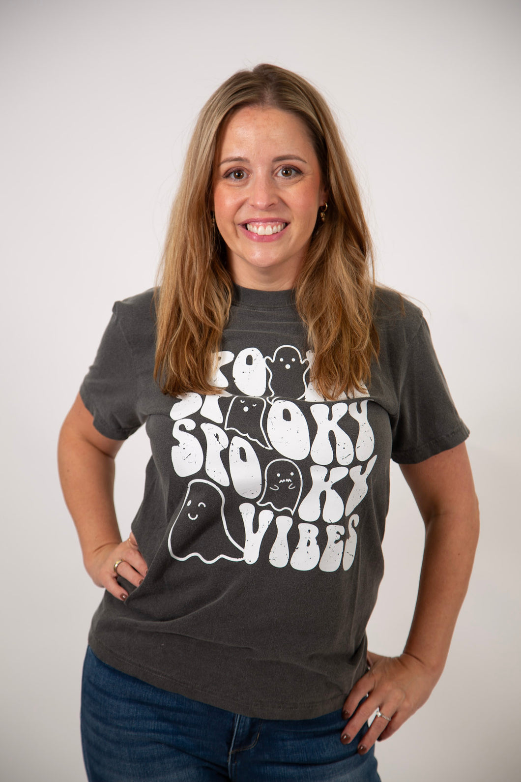 Spooky Vibes Ghost Halloween T-shirt