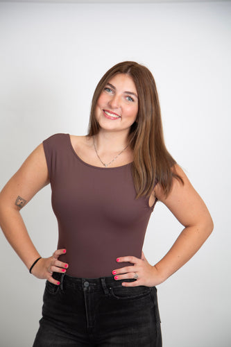 Open Back Bodysuit | Brown