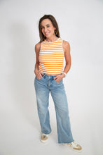 Load image into Gallery viewer, Striped Cropped Tank | Orange