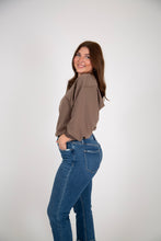 Load image into Gallery viewer, Back Pleated French Terry Crewneck | Ash