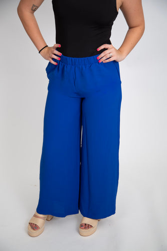 Wide Leg Pant | Cobalt Blue