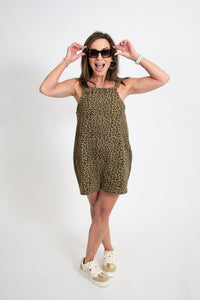 Back Bow Animal Print Romper