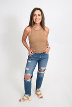 Load image into Gallery viewer, Exposed Seam Ribbed Tank | Tan