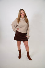 Load image into Gallery viewer, Two Tone Turtleneck Sweater | Oatmeal
