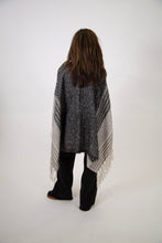 Load image into Gallery viewer, Striped Border Tassel Ruana