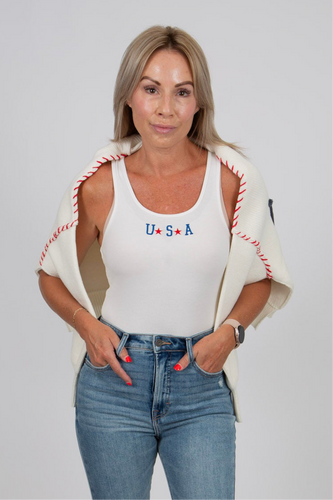 USA Embroidered Bodysuit