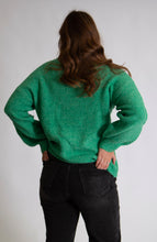 Load image into Gallery viewer, Embroidered Bow Knit Sweater | Green