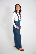 Load image into Gallery viewer, Long Straped Denim Jumpsuit