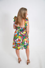 Load image into Gallery viewer, Ruffle Strap Printed Dress