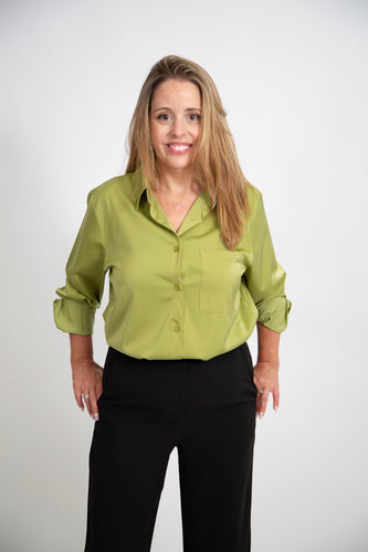 Satin Button Down Blouse