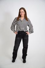 Load image into Gallery viewer, Striped Button Down Blouse