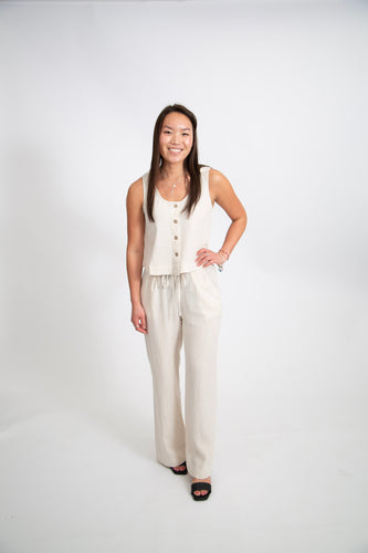 Drawstring Pants with Slip Pockets