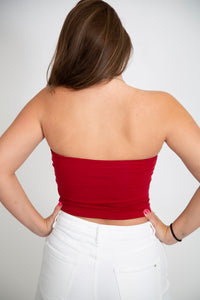 Tube Top | Deep Red