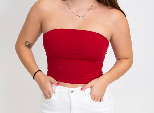 Tube Top | Deep Red