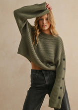 Load image into Gallery viewer, Button Sleeve Boxy Sweater